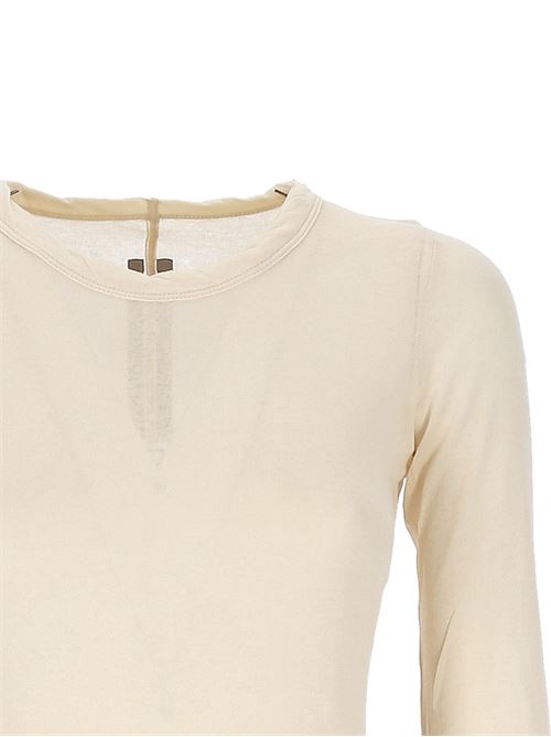 Forever rib ls t in light beige mini rib jersey RICK OWENS | RP01E7202MR21